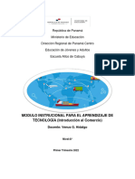 Modulo de Tecnología 8° (Introduccion Al Comercio)