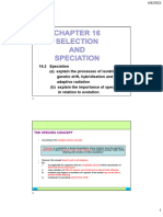 Speciation Notes