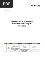 PTS-MEC-02 Procedimiento Aislamiento y Bloqueo - Revisión 00