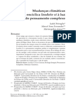 Mudanças Climáticas e A Encíclica Laudato Sí À Luz Do Pensamento Complexo