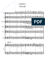 Coral Bach NR 1 Cvintet Cu Pian - Full Score