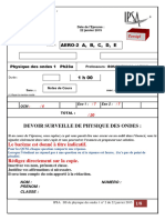 Aero-2 A, B, C, D, E: Devoir Surveille de Physique Des Ondes