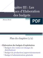 Chapitre 4 (Les Techniques D' Elaboration Des Budgets)