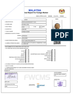 Malaysia: Medical Report For Foreign Worker