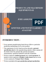 Sewn Products and Machinery Equipments Jury Assignment