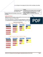 Bubble Sort & Char and String Array