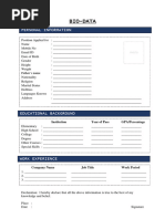 Common Bio Data