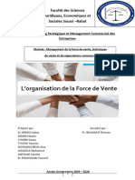 L'organisation de La Force de Vente