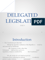 Unit 3 - Delegated Legislation