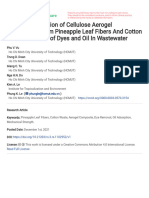 Aerogel de Hojas de Piña Con Algodon para La Remocion de Aceites