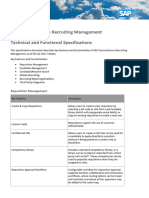 Sap Successfactors Recruiting Management Solutions Specification