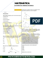 Lista de Relações Métricas No Triângulo Retângulo