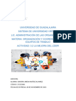 Organización y Coordinación de Equipos de Trabajo. Actividad 3.2 La Mejora Del Líder