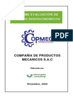 Informe de Monitoreo Ocupacional de Riesgo Disergonomico - COMPAÑÍA DE PRODUCTOS MECANICOS S.A