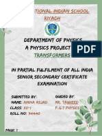 Physics Project On Transformers Class 12