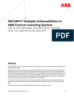 2PAA121231 - C - en - SECURITY Multiple Vulnerabilities in ABB Central Licensing System