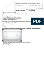 Prova Adaptada 2 Tri Handebol 9 Ano