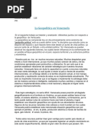 La Geopolítica en Venezuela-Elianne 