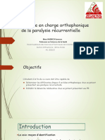 La Prise en Charge Orthophonique de La Paralysie Recurrentielle Cours 3é Mme Hadrich Sawssen 2020 21 ESSTST 1