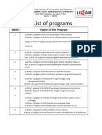 Program List ICT-151