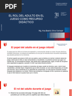 El Rol Del Adulto en El Juego Como Recurso Didáctico: Mg. Ana Beatriz Silva Carbajal