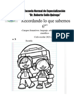 Evaluación Sexto