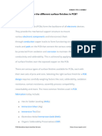 What Are The Different Surface Finishes in PCB