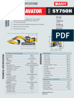 SANY SY750H Spec Sheet Single Pages