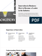 Innovation in Business How To Become A Leader in The Industry