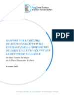 Le Régime de Responsabilité Civile Envisagé Par La Proposition de Directive Européenne Sur Le Devoir de Vigilance