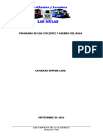 Programa Del Uso y Ahorro Eficiente Del Agua Lavadero Empire Cars