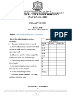 End of Year Assessment P7 English