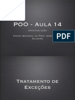 POO - 14 (Tratamento de Exceções)