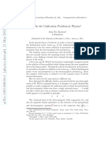 On The Unification Problem in Physics: General Meeting of December 22, 1921. - Communicated On December 8