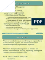 Chapter Outline: - An Introduction To Management