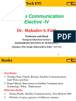 Satellite Communication Elective - IV: Dr. Mahadev S. Patil