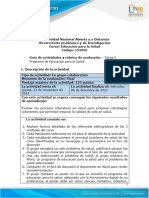 Guia de Actividades y Rúbrica de Evaluación - Tarea 5 - Programa de Educación para La Salud