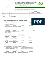 SOAL PAT MTS Kls 7-8 B.inggris