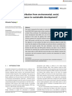 Can We Expect Contribution From Environmental, Social, Governance Performance To Sustainable Development?