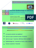 Insomnie Epidémiologie Et Définitions: Cours Du DIU Des Pathologies Du Sommeil Et de L Eveil