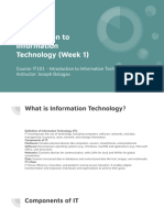 Introduction To Information Technology (Week 1)