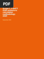 Scope 1, 2 and 3 GHG Emissions Calculation Methodology 2021: September 2021