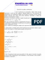 Analise Combinatoria - Exercicios de Combinacoes