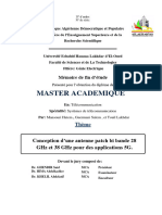 Master Academique: Conception D'Une Antenne Patch Bi Bande 28 GHZ Et 38 GHZ Pour Des Applications 5G