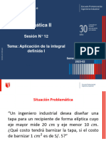 Sesion 12-Aplicacion Integral Definida I