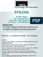 PSYC0022 Dyslexia 2022