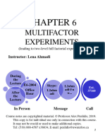 CH 6 Multifactor Experiments - Full Factorial