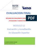 Reglamento de Evaluacion y Acreditacion