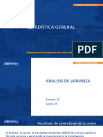 Estadística General Semana 13 Sesión 25 2023-2 Anova