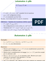 D´efinition: A = (Q, Σ, Z, T, q z, F) o'u: I I I I I I